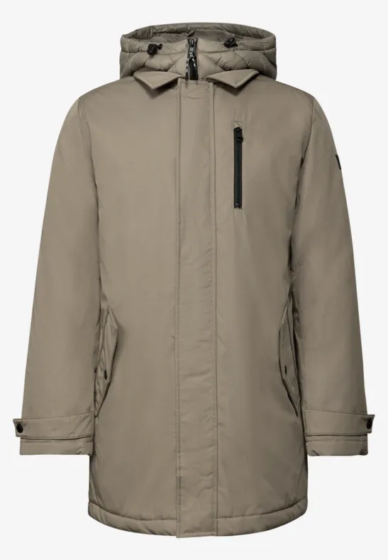 Jas met gevoerde inleg warm rock brown