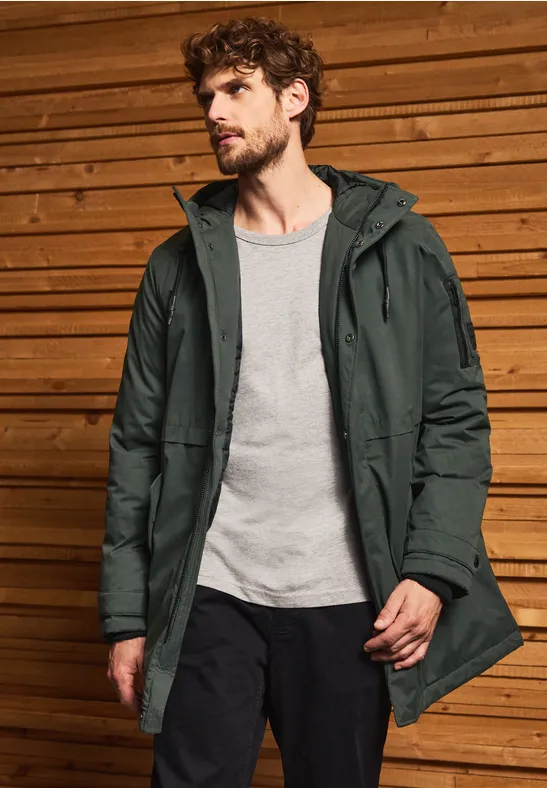 Parka met capuchon woodland green