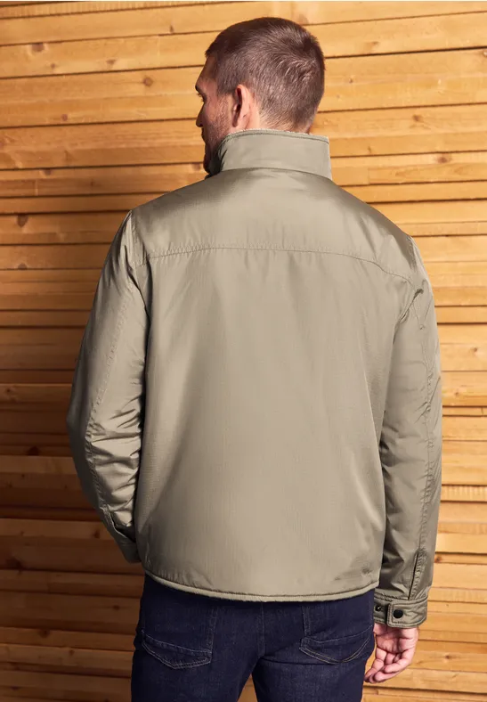 Overshirt mit Teddy-Futter warm rock brown