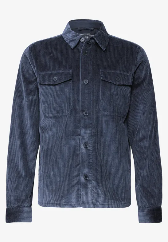 Overshirt z sztruksu nightwalk blue