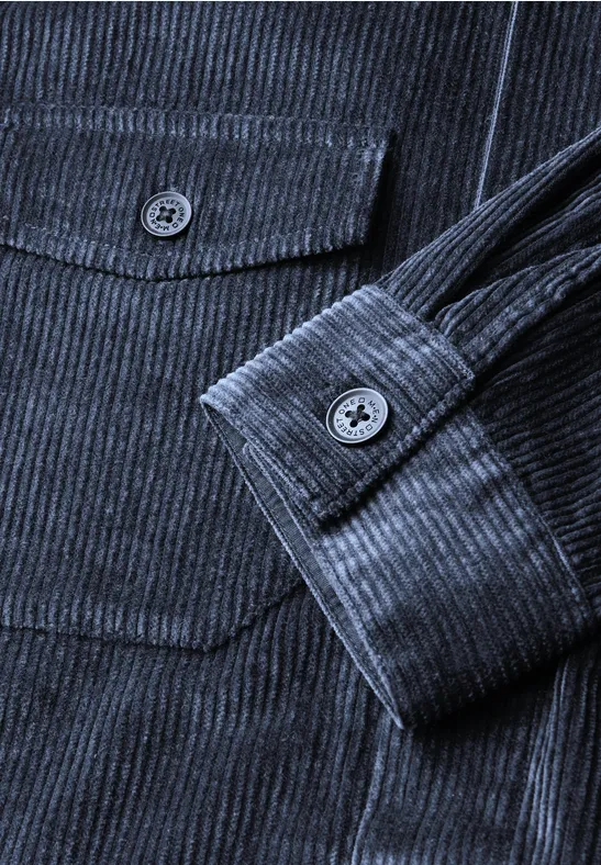 Overshirt z sztruksu nightwalk blue