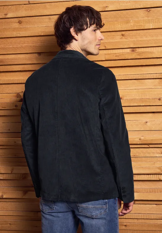 Corduroy jas nightwalk blue