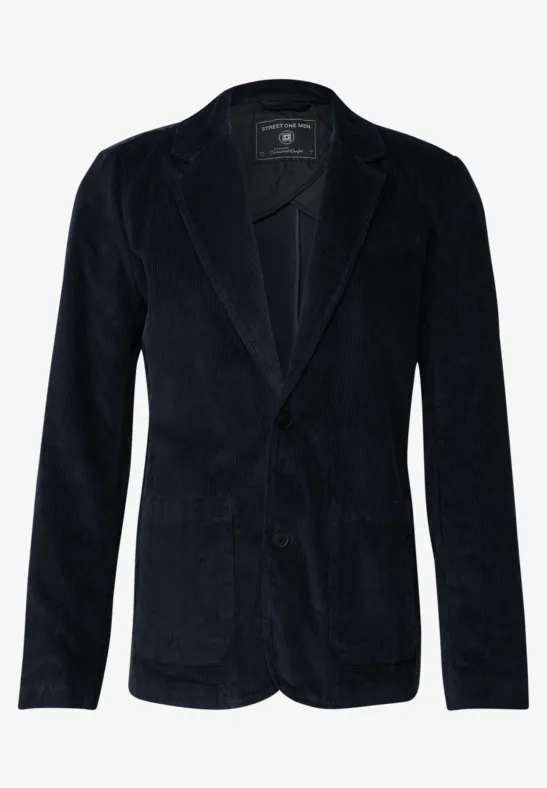 Corduroy jas nightwalk blue