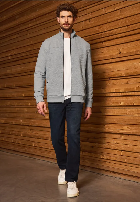 Veste avec structure 3D warm grey melange