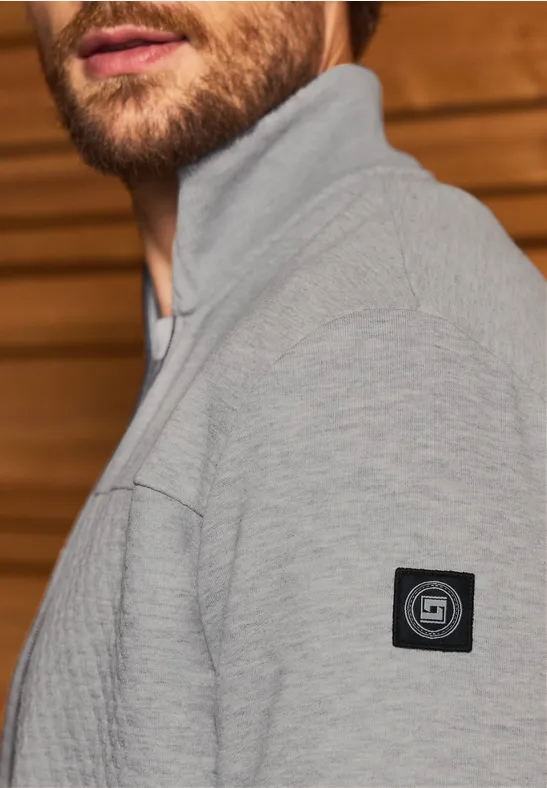 Veste avec structure 3D warm grey melange