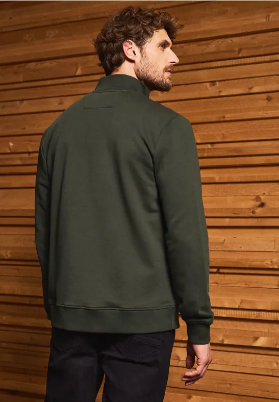 Jas met 3D-structuur dark olive green