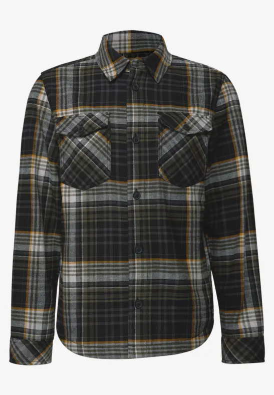 Kariertes Overshirt basic black