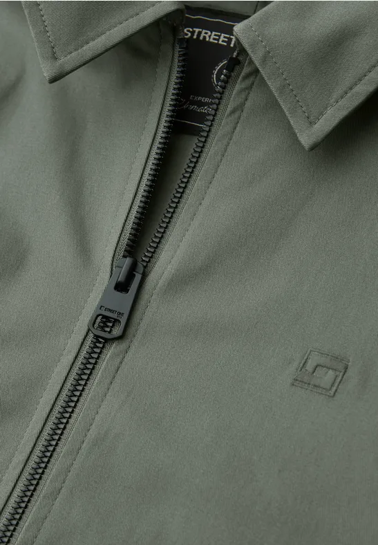 Blouson avec fermeture éclair natural green