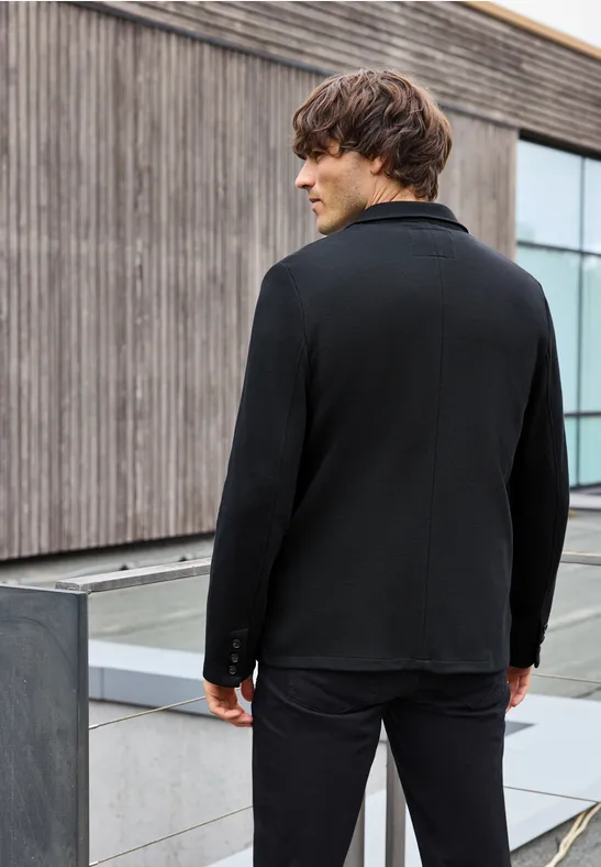 Veste en jersey piqué Black