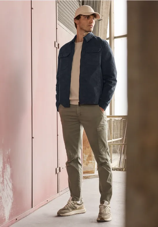 Overshirt im Washed-Look nocturnal blue