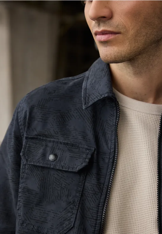 Overshirt im Washed-Look nocturnal blue