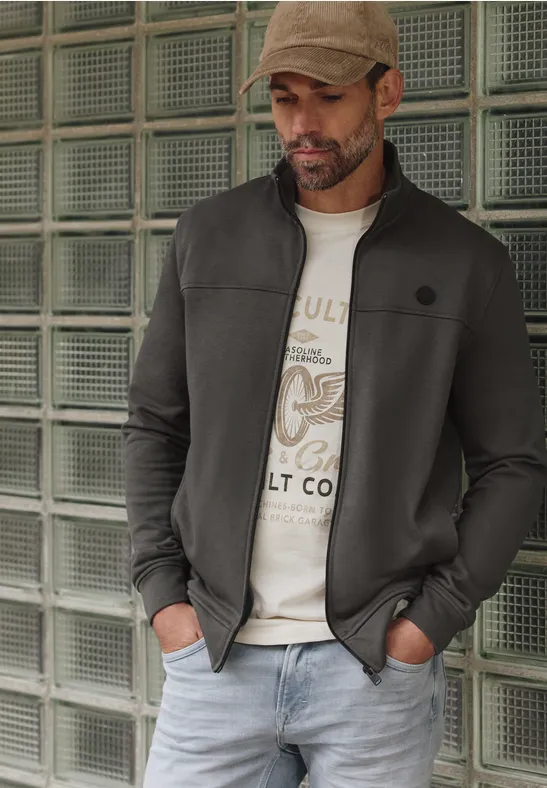 Softe Basic Jacke oil grey