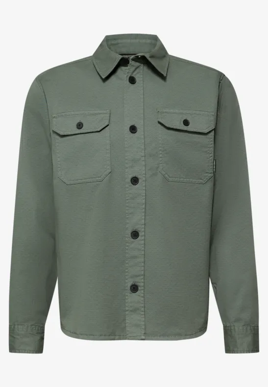 Overhemd geverfd dusty mint