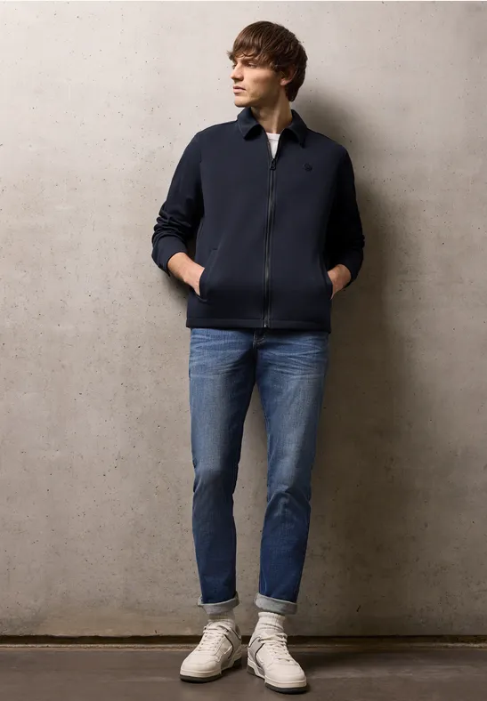 Blouson piqué dark ink blue