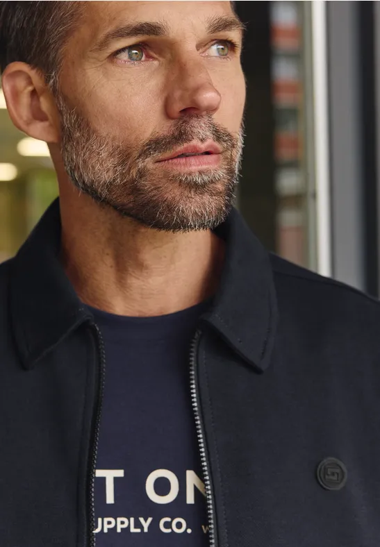 Blouson piqué dark ink blue