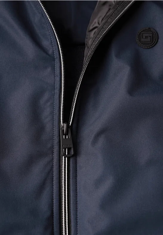 Strukturmix Weste summer night blue