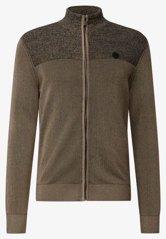 Two-Tone Strukturjacke dull brown