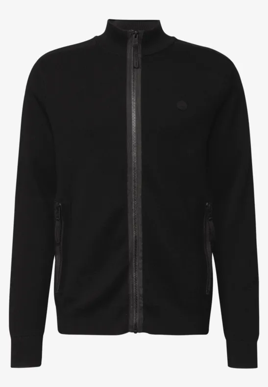Vest met opstaande kraag Black