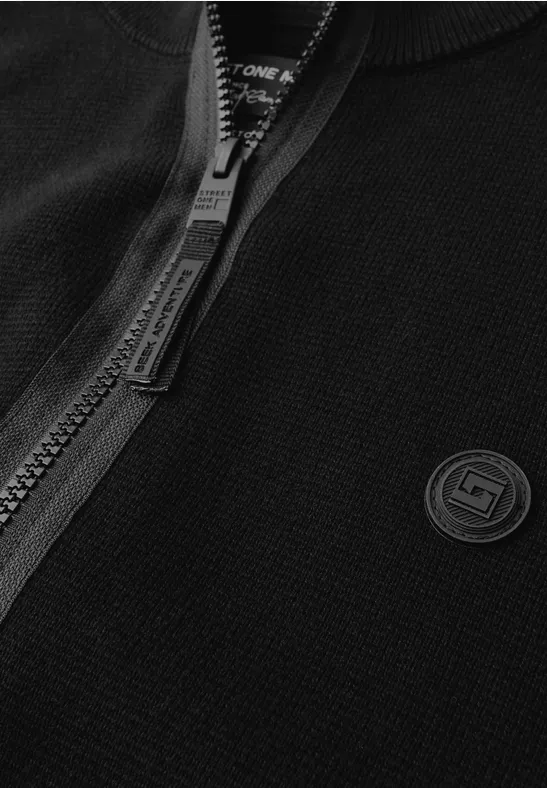 Vest met opstaande kraag Black