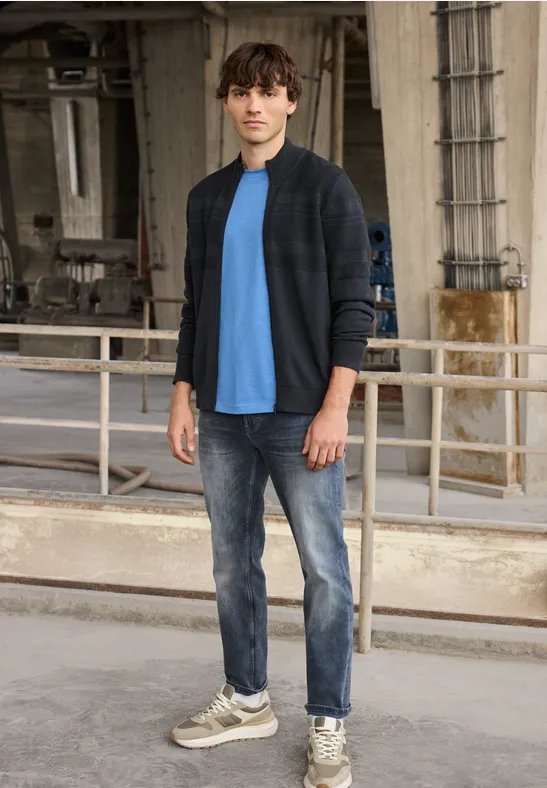 Veste en tricot à rayures nocturnal blue