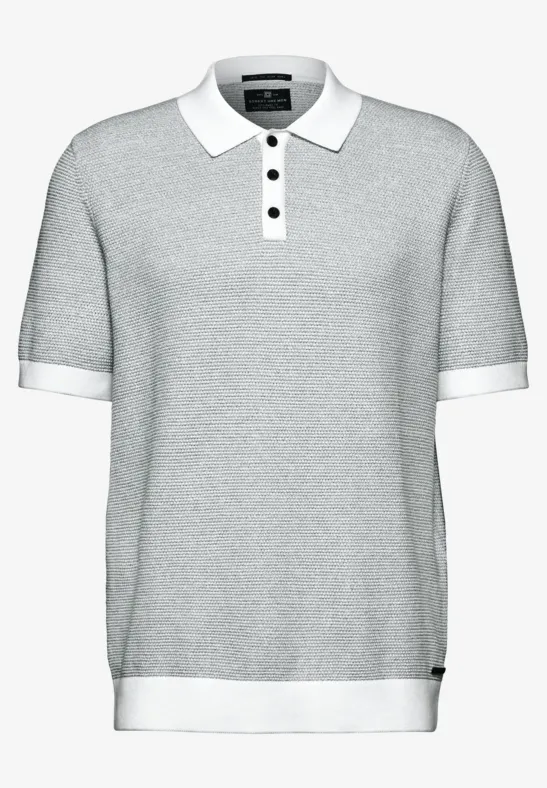 Polo structuré Two-Tone silver green