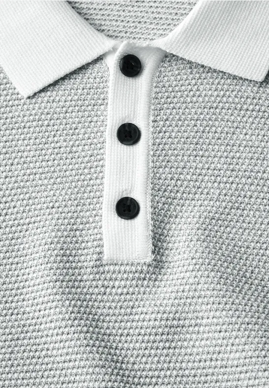 Polo structuré Two-Tone silver green