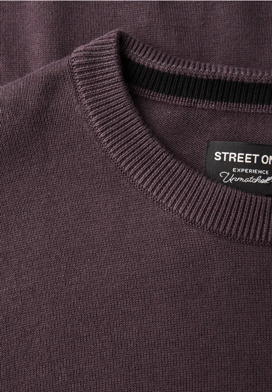 Basic katoenen trui bordeaux red
