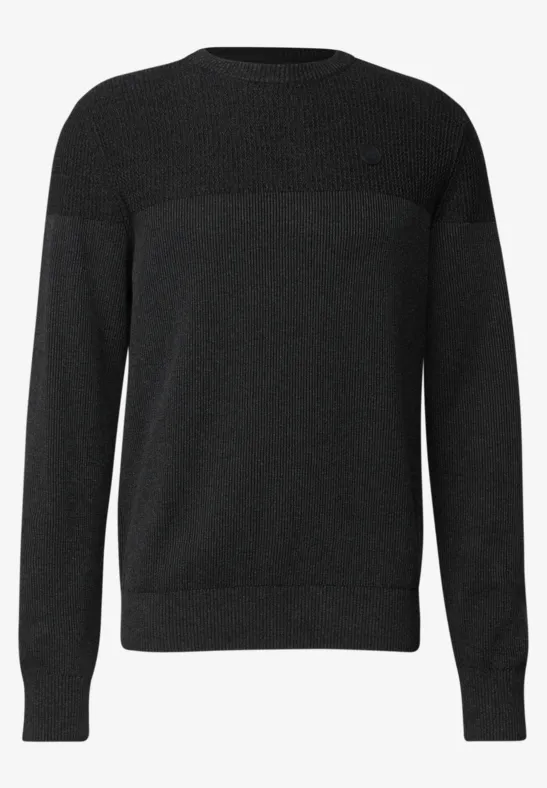 Pullover im Two-Tone Look anthra grey melange