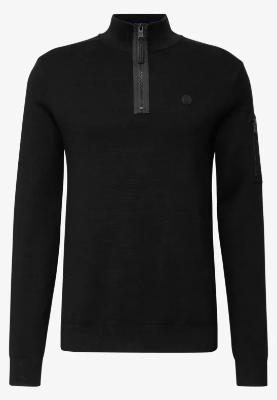Trui met troyerkraag Black