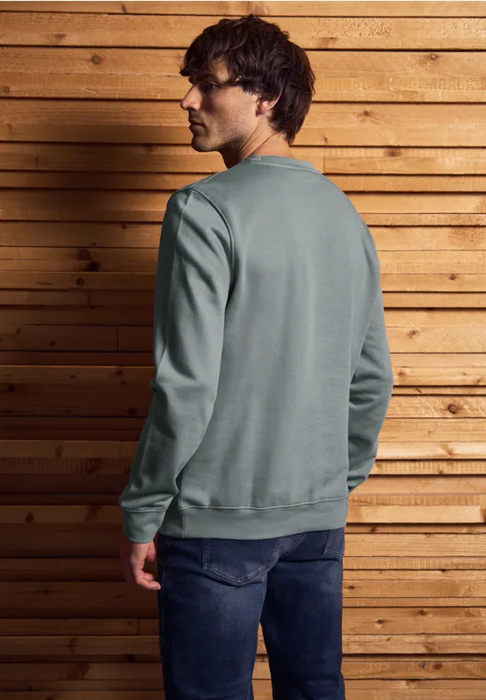 Sweater met ronde hals silver green