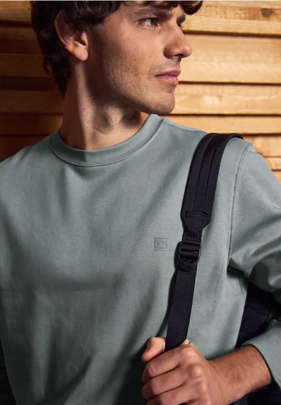 Sweater met ronde hals silver green