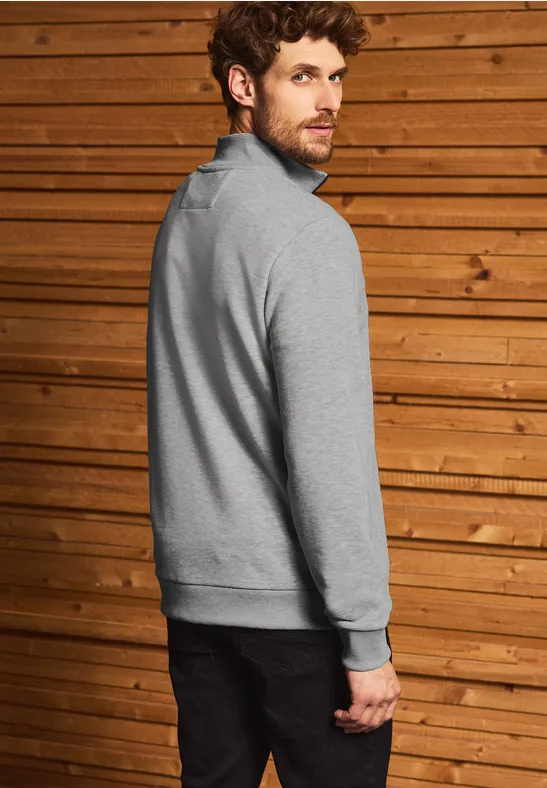 Pull-over structuré Troyer warm grey melange