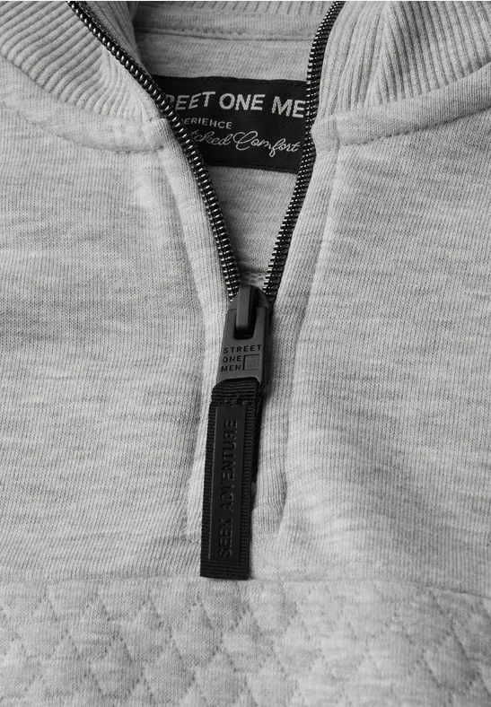 Pull-over structuré Troyer warm grey melange
