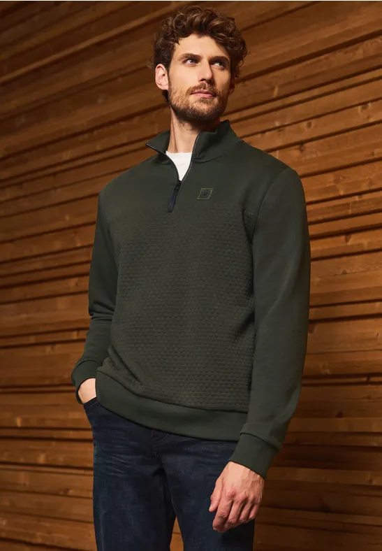 Pull-over structuré Troyer dark olive green