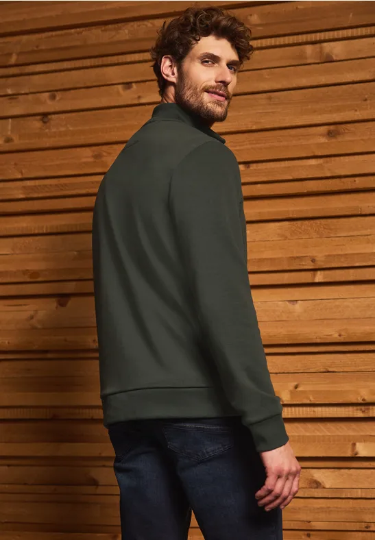 Pull-over structuré Troyer dark olive green