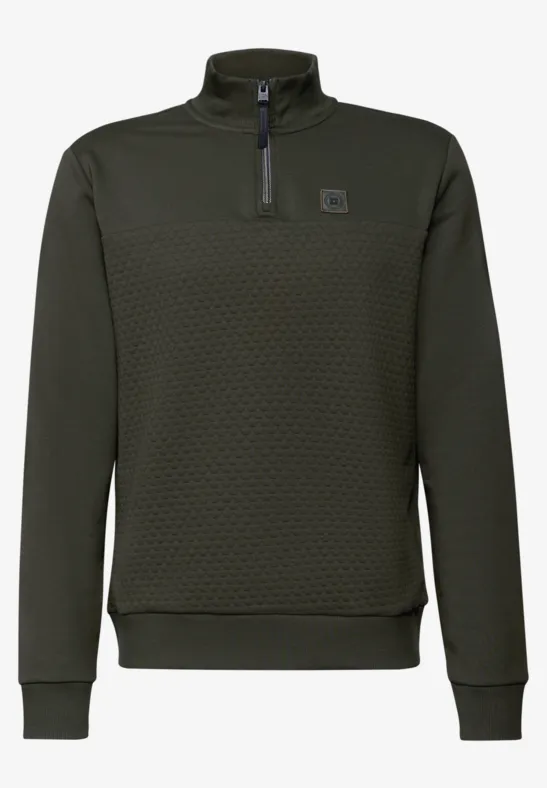 Pull-over structuré Troyer dark olive green