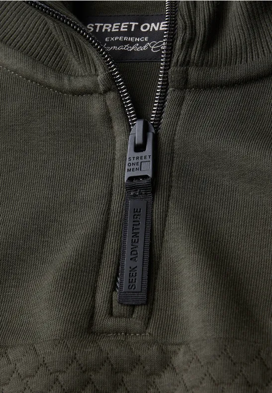 Pull-over structuré Troyer dark olive green