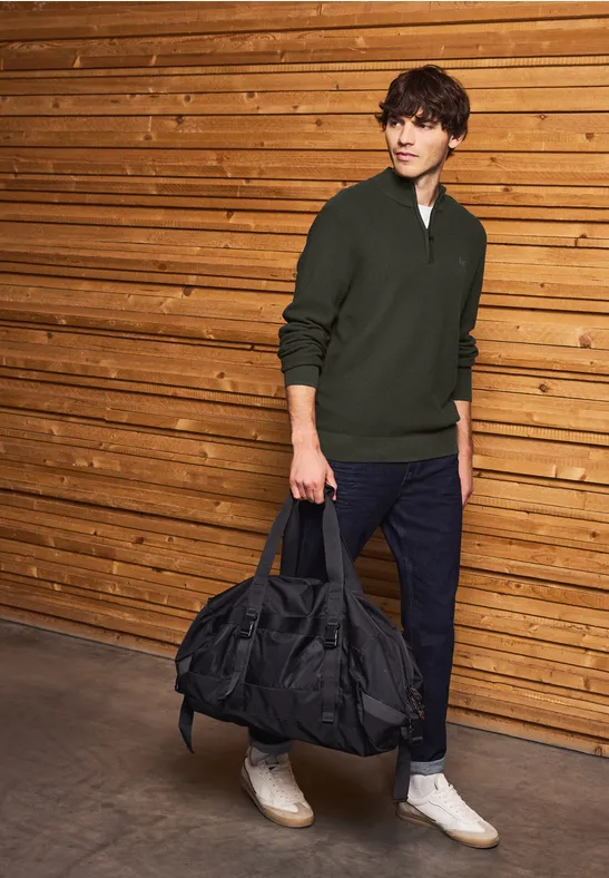 Pull-over structuré Troyer dark olive green