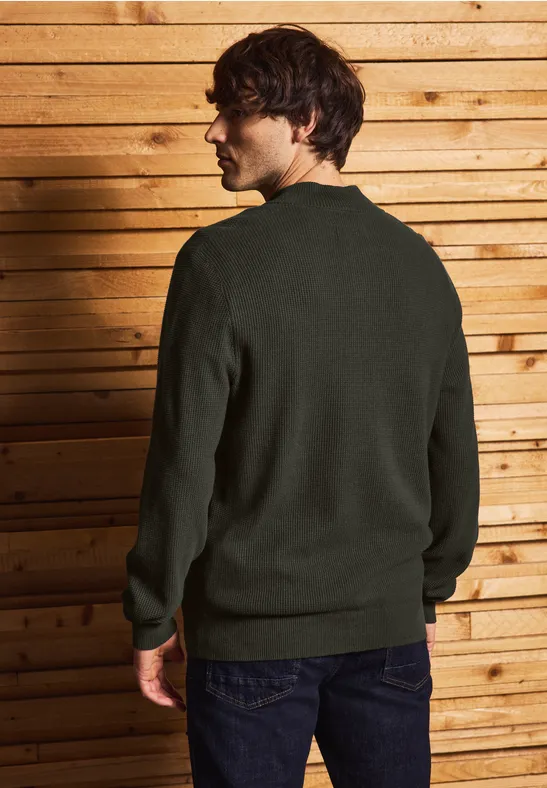 Pull-over structuré Troyer dark olive green