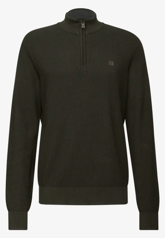 Pull-over structuré Troyer dark olive green