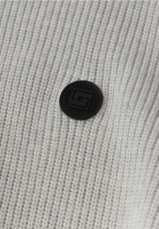Sweter ze stójką frost grey melange
