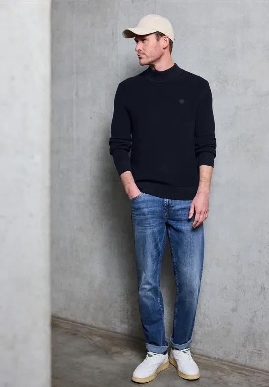Sweter ze stójką nightside blue