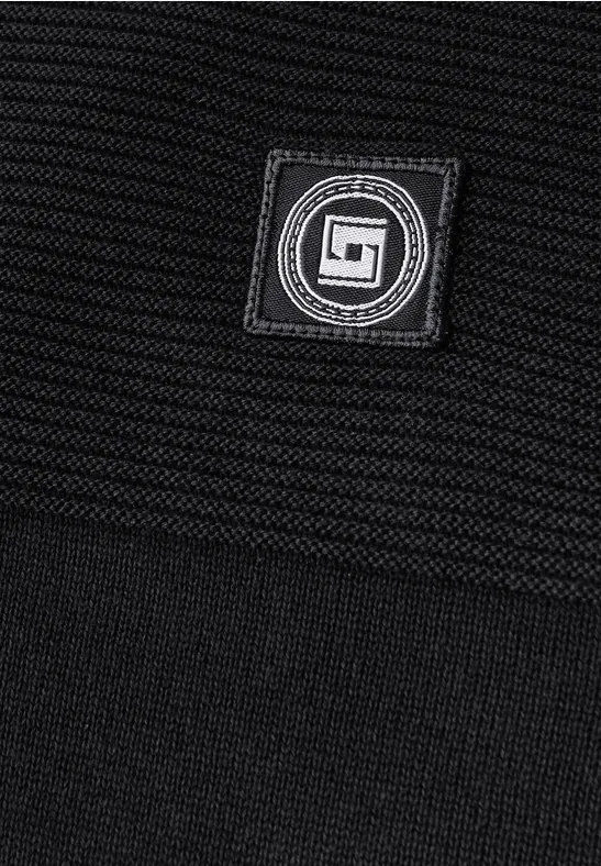 Trui met structuurmix Black