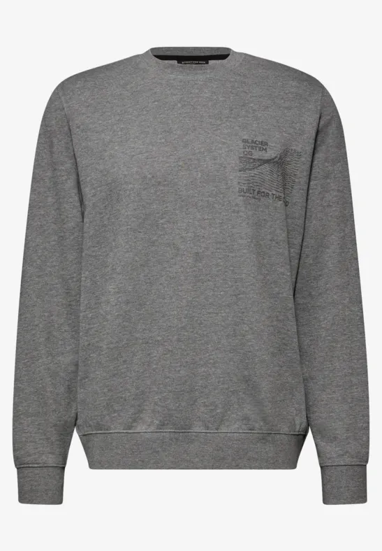 Sweatshirt mit Detailprint metal grey melange