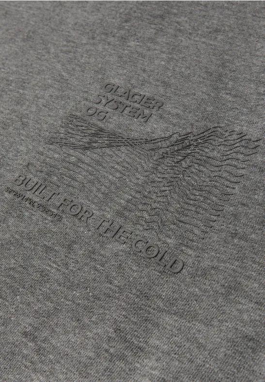 Sweatshirt mit Detailprint metal grey melange