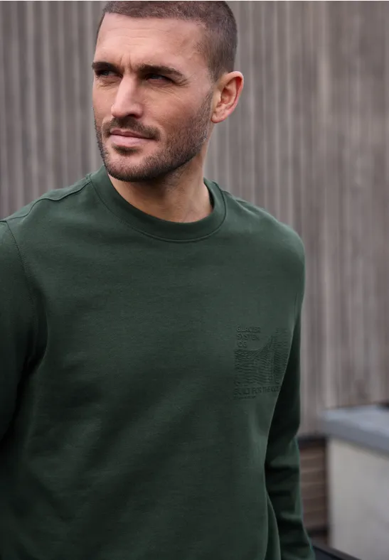 Sweatshirt met gedetailleerde print null