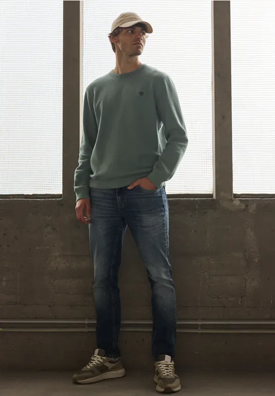 Sweatshirt mit 3D-Struktur timeless green