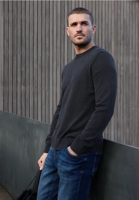 Pullover mit Washed-Effekt dark ink blue