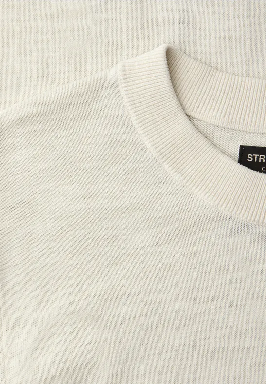 Trui met gewassen look white sand