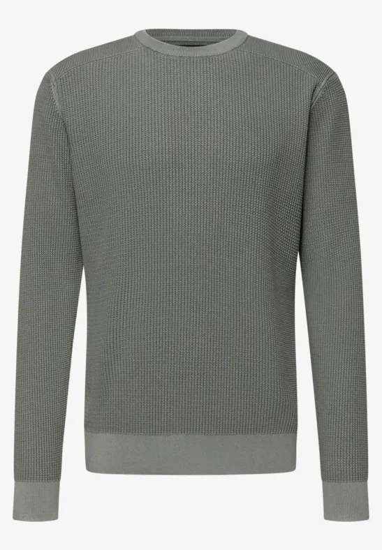 Trui met gewassen look dusty mint